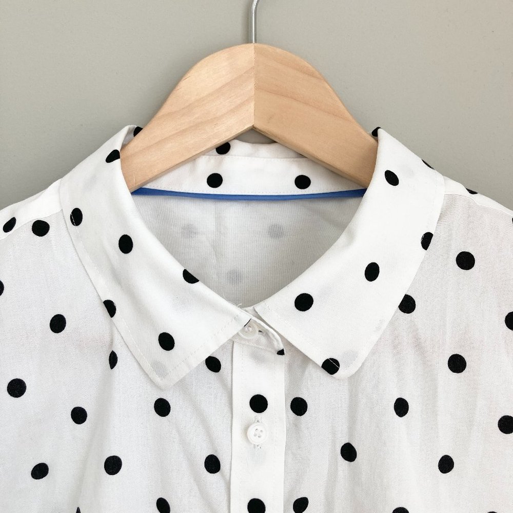 Cotton Polka Dot Women's Shirt